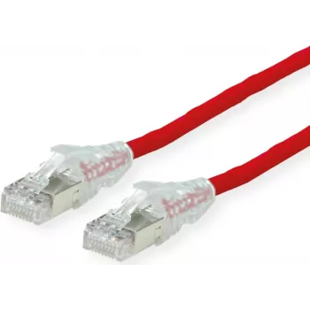 ROTRONIC-SECOMP Dätwyler patch kabel RJ-45 utikač na RJ-45 utikač 5 m SFTP PiMF Cat 6a oklopljeni bez halogena snagless upredeni crveni
