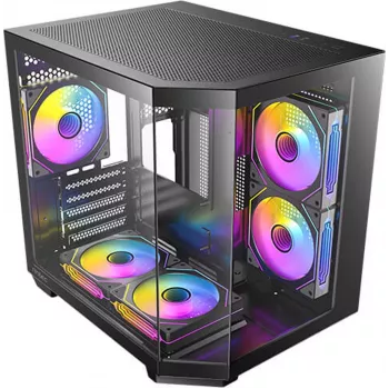 Antec CX M2 ARGB B Micro-ATX kućište, crno, kaljeno staklo, 5x120mm ARGB ventilatori