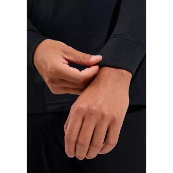 Odlo Merino 200 BL Top Turtle Neck LS Half Zip - crni, veličina M