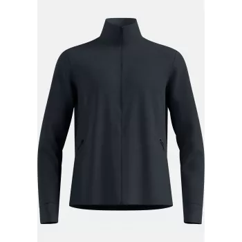 Odlo Grid Fleece Mid Layer jakna s punim patentnim zatvaračem, crni melange, veličina L