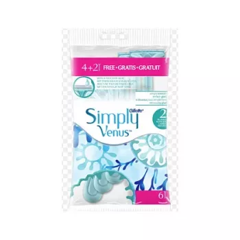 Gillette Simply Venus 2 jednokratni brijač - plavi - 6 komada
