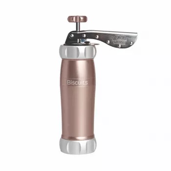 Marcato Pastry Press Powder Pink - ručna preša za kekse s 20 kalupa