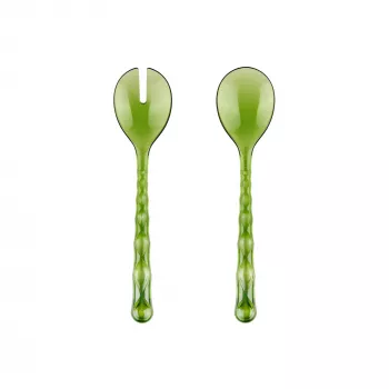 Guzzini Vanity Salad Servers Water Lily Green