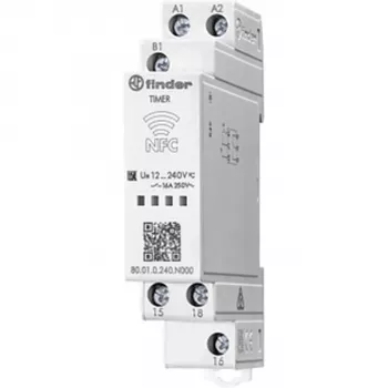 Finder 80.01.0.240.N000 multifunkcijski vremenski relej, 240 V AC/DC, 2 s - 24 h, 1 CO, vijčani priključak, 17,5 mm