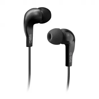 SBS TEINEARKL in-ear slušalice s mikrofonom, crne, žičane, 1,2 m kabel, 3,5 mm jack, pozivi i glazba