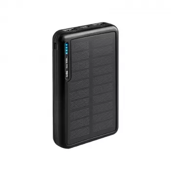 SBS solarni power bank USB/USB-C 10000 mAh crni