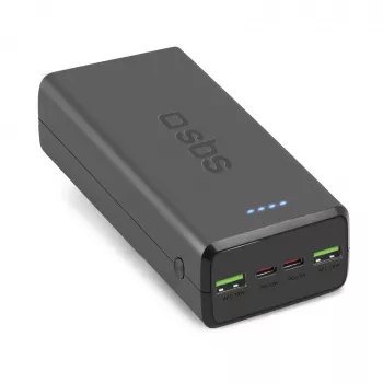Powerbank SBS 30000 mAh Power Delivery 20W Multi-Port, crni