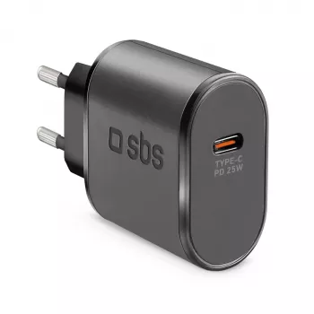 SBS TETR1CPD25 25W USB-C Power Delivery zidni punjač - crni