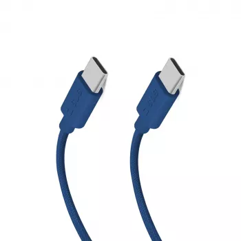 SBS TECABLE TISSUE TCCB USB-C na USB-C kabel 1,5m 60W pleteni - plavi