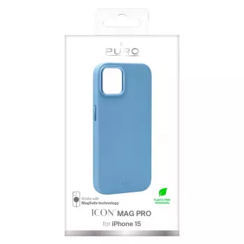 Puro ICON Mag Pro maska za Apple iPhone 15 6,1 inch MagSafe svijetloplava PUIPC1561ICONMPLBL