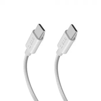 SBS TECABLE TISSUE TCC2G USB-C na USB-C kabel 2m 60W Power Delivery - sivi