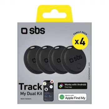 SBS univerzalni tragač Track My Dual, set od 4 - crni