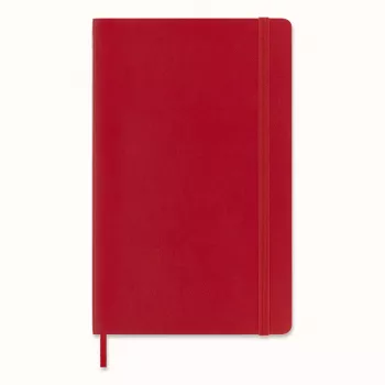 Moleskine Monochromatic bilježnica Large crvena softcover linirana 192 stranice 13x21 cm