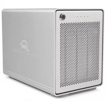 OWC Mercury Elite Pro Quad - kućište za HDD - 2,5/3,5 inča - Serial ATA III - USB 3.1 Gen 2 Type-C - srebrno