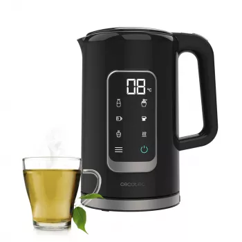 Cecotec ThermoSense 500 Touch električno kuhalo za vodu, 1,7 L, 2200 W, crno