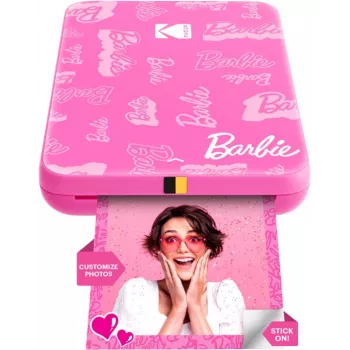 KODAK Step Slim Barbie prijenosni foto printer - Bluetooth 5.0, ZINK Zero Ink tehnologija, ispis 2x3 inch, Barbie Pink