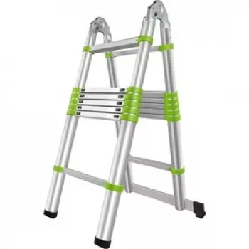 FIELDMANN teleskopske ljestve FZZ 4006 - 3,8 m, 13 prečki, nosivost 150 kg, legura aluminija