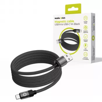 Mobile Origin magnetski kabel USB-A na USB-C crni 1m