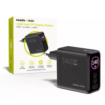 Mobile Origin 140W GaN punjač PW21 2x USB-C + 2x USB-A