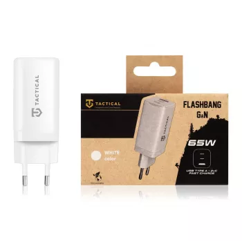 Tactical Adapter FlashBang GaN bijeli 65W USB-C punjač