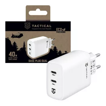 Tactical Base Plug Dual 40W bijeli GaN zidni punjač