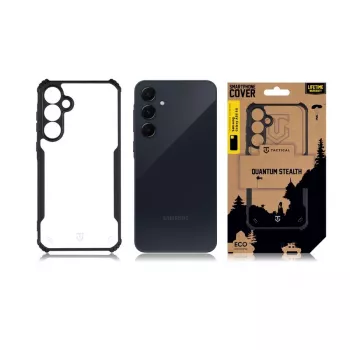 Tactical stražnja futrola Quantum Stealth Galaxy A55 5G, prozirno/crno