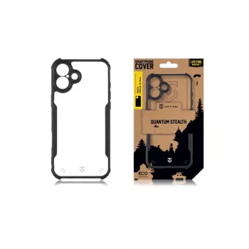 Tactical stražnja futrola Quantum Stealth iPhone 16 Plus, prozirno/crno