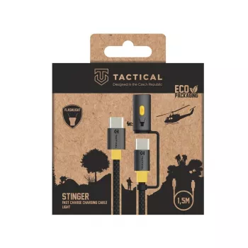 Tactical Stinger kabel USB-C/USB-C crni