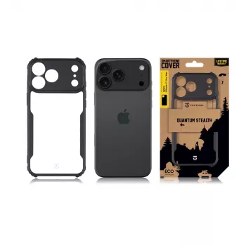 Tactical Quantum Stealth stražnje kućište za Apple iPhone 17 Pro Max prozirno/crno