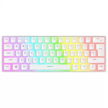 Rampage Radiant K11 60% mehanička gaming tipkovnica, bijela, Blue Switch, RGB