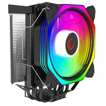 Rampage Octagon C50 CPU zračni hladnjak, 120mm PWM ventilator, 1800 RPM, ARGB, Intel LGA 1700/1200/115X, AMD AM5/AM4/AM3+, 4 toplinske cijevi, do 180W TDP