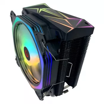 Rampage Octagon C50 CPU zračni hladnjak, 120mm PWM ventilator, 1800 RPM, ARGB, Intel LGA 1700/1200/115X, AMD AM5/AM4/AM3+, 4 toplinske cijevi, do 180W TDP