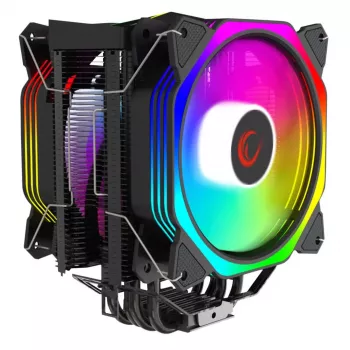 Rampage Octagon C60 CPU zračni hladnjak, dvostruki toranj, 2x120mm ARGB ventilatora, 1800RPM, LGA 1700/AM5