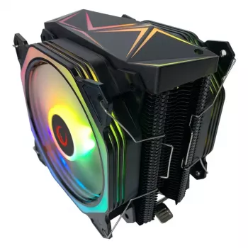 Rampage Octagon C60 CPU zračni hladnjak, dvostruki toranj, 2x120mm ARGB ventilatora, 1800RPM, LGA 1700/AM5