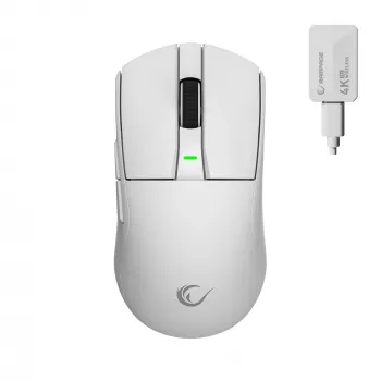 Rampage Zenith Pro bežični gaming miš 26000 DPI bijeli + 4KHz prijemnik PAW3395 BT 5.2