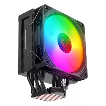 Rampage Octagon C70 CPU hladnjak LGA1700/AM5 LCD ventilator Infinity 120mm ARGB crni