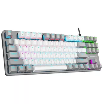 Rampage Snug RGB KRGD Red mehanička gaming tipkovnica, bijelo-siva, 60% raspored, žičana USB-C