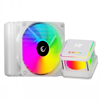Rampage INFINITE V120 All-in-One tekuće hlađenje CPU 120mm ARGB, prikaz temperature, bijelo