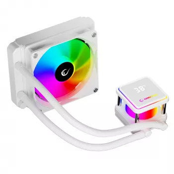 Rampage INFINITE V120 All-in-One tekuće hlađenje CPU 120mm ARGB, prikaz temperature, bijelo