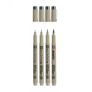 Sakura Pigma Micron set fineliner olovaka Cool Gray, 4 komada