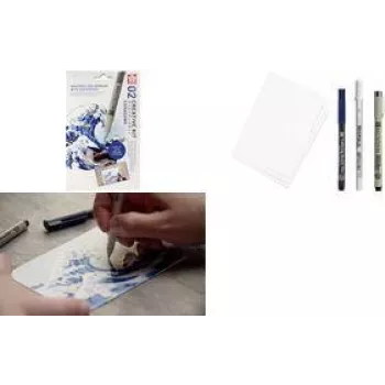 Sakura The Great Wave Art set olovaka, crni, 1 set