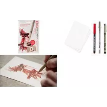 Sakura Samurai set za crtanje, crni, 6 olovaka