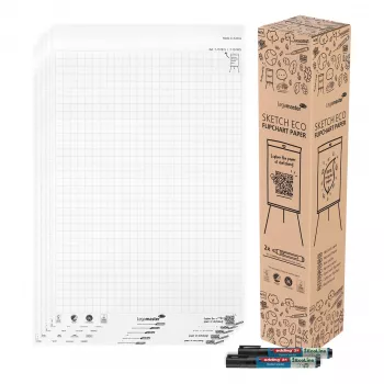 Legamaster Sketch Eco blok papira za flipchart, visokobijeli, 5 blokova