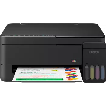 Epson EcoTank L3351 Multifunction Printer - Colour - A4 - Print, Scan, Copy - Inkjet - 33 ppm Black Draft - USB, Wi-Fi, Wi-Fi Direct - Black