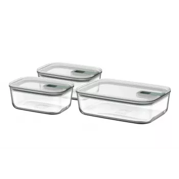 MEPAL EasyClip set posuda za čuvanje namirnica, Nordic Green, 3-dijelni (2x 0,7 L, 1x 1,5 L)