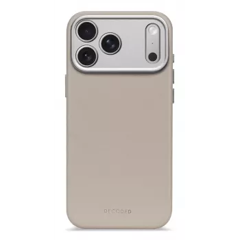 Decoded Leather Back Cover for iPhone 17 Pro Max MagSafe Compatible Solid Clay