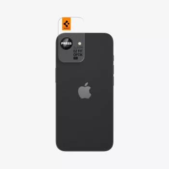 Spigen Optik Pro Glas.tR EZ Fit zaštita kamere, 2 kom., za iPhone 16E/17E, crna