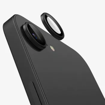 Spigen Optik Pro Glas.tR EZ Fit zaštita kamere, 2 kom., za iPhone 16E/17E, crna