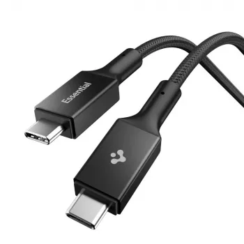 Spigen EB10010CC Essential USB-C na USB-C kabel 100W 1m crni