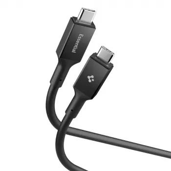 SPIGEN EB24012CC Essential USB-C na USB-C kabel 240W 120cm crni